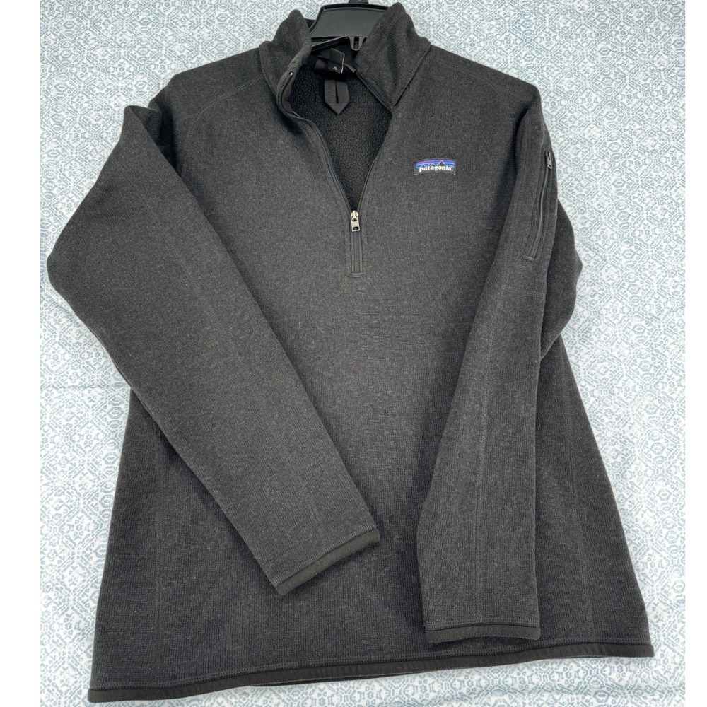 Patagonia Better Sweater 1/4 Zip Pullover Black 25618 Women L